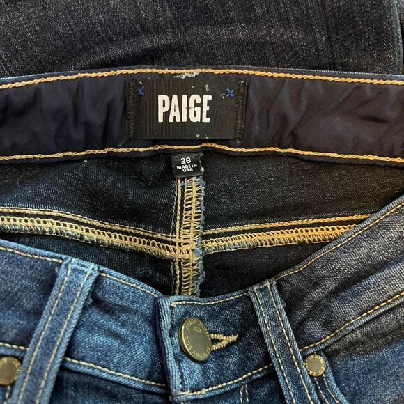 PAIGE Premium Denim Dark Wash Ankle Skinny Jeans (Size 26) - Picture 7 of 8